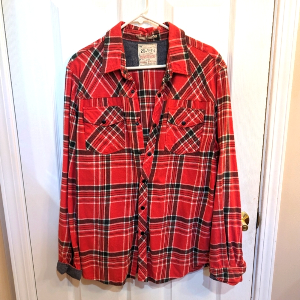 button down flannel 21 Men - Picture 1 of 6